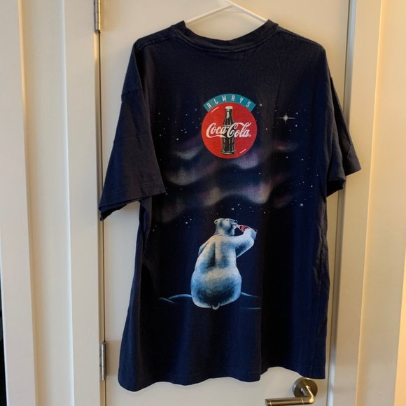 Vintage 90s Coca-cola Coke Polar Bear t-shirt XL - Picture 5 of 6